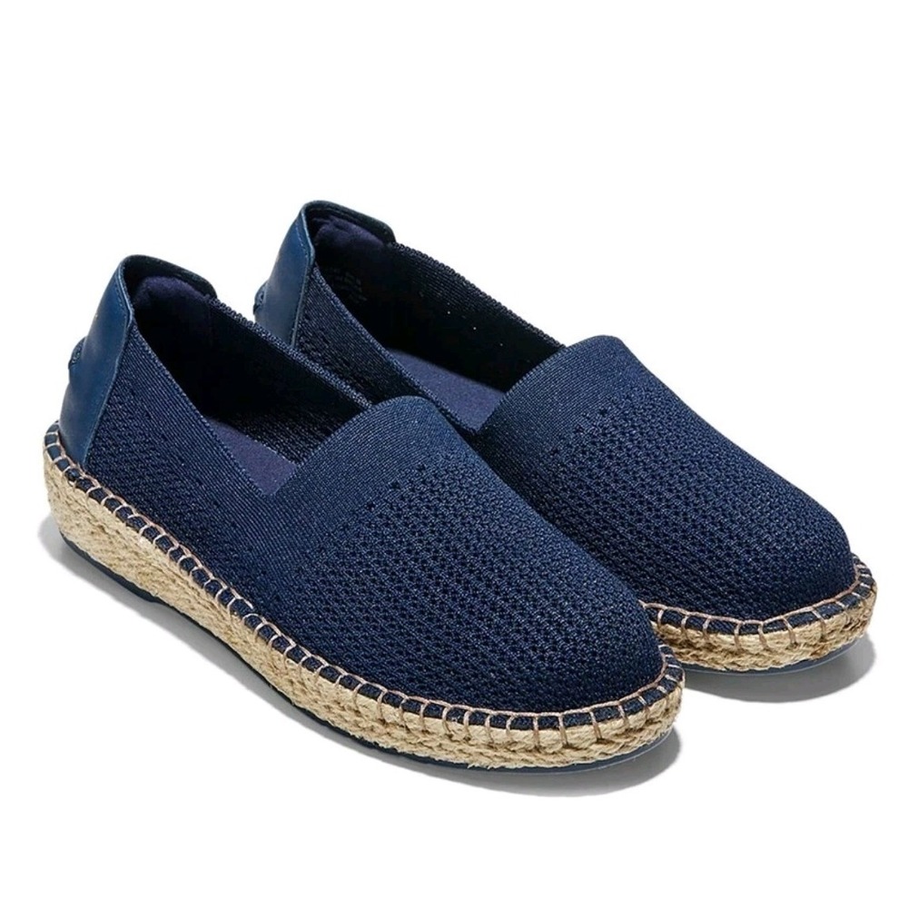 Cole Haan - Cloudfeel Stitchlite - Espadrille Knit Loafer shoe Navy Blue Size 8B